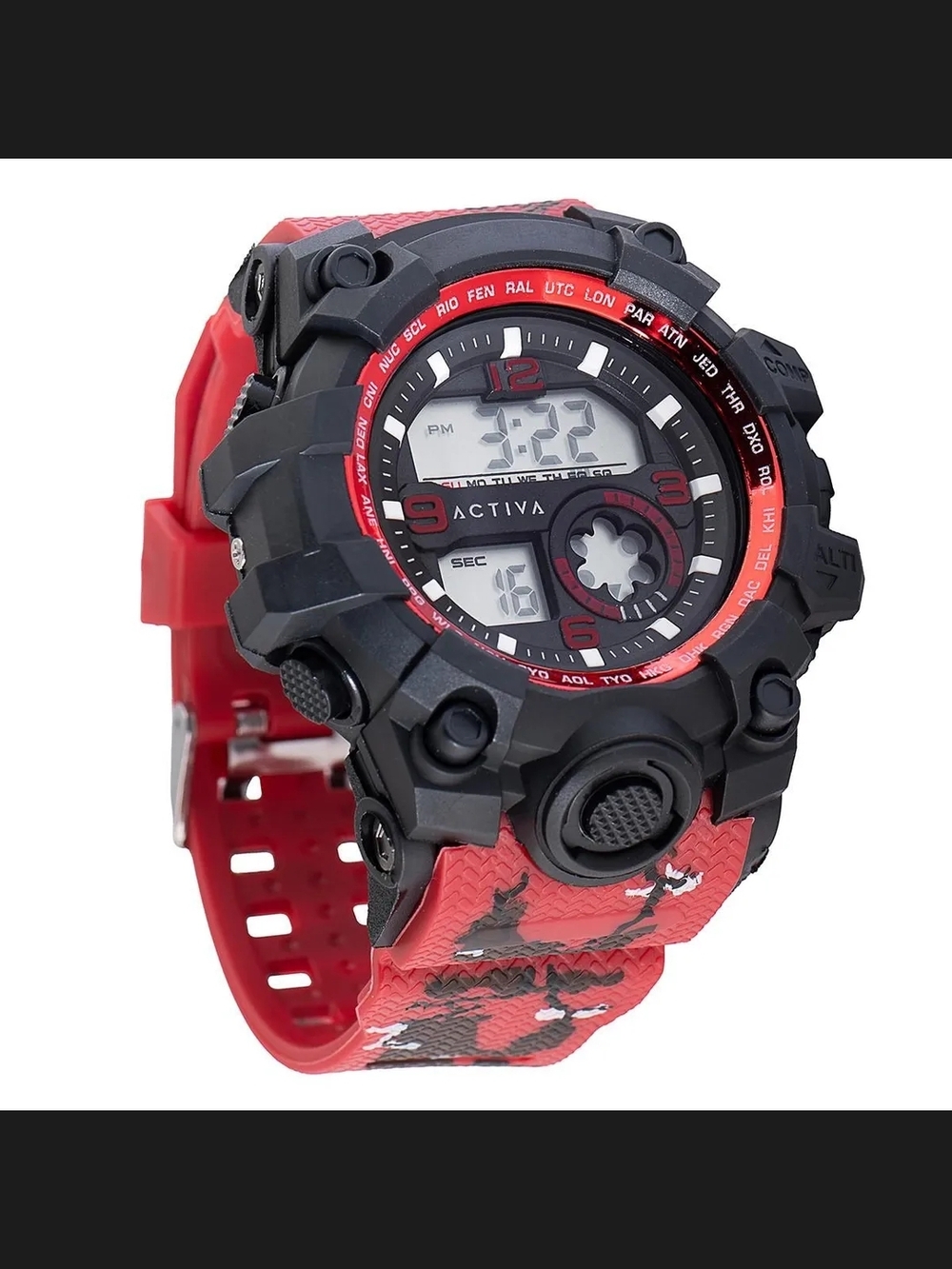 Activa/Invicta Endurance X Red Camouflage Watch 54.5 mm